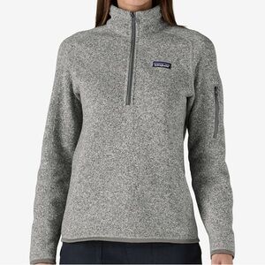 Patagonia Women’s Better Sweater 1/4 Zip Fleece - Birch White - Large